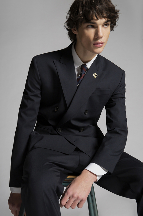 DSQUARED2 Men Suit Dark blue Size 42 95% Virgin Wool 5% Elastane | The ...