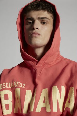DSQUARED2 Men Sweatshirt Orange Size XS 100% Cotton DSQUARED2 Men Sweatshirt Orange Size XS 100% Cotton