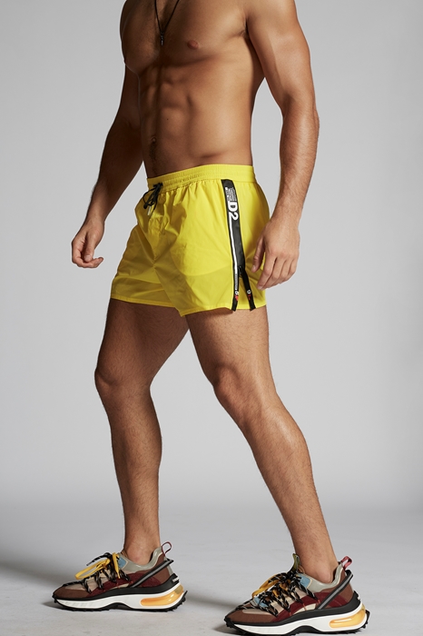 DSQUARED2 Men Swimming trunks Yellow Size 38 92% Polyamide 8% Elastane ...