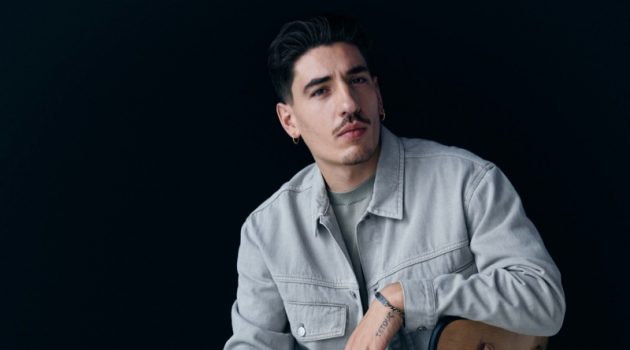 Héctor Bellerín sports a denim look from his H&M Edition collection.