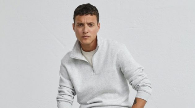 Denim Revolution: Felix Rocks H&M Tech Denim Front and center, Felix Radford dons H&M's hybrid slim jeans.