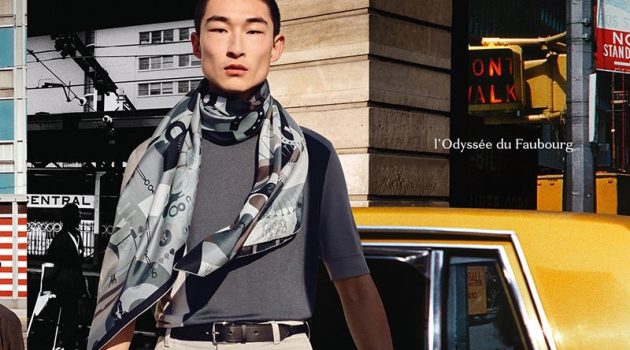 Sang Woo Kim stars in Hermès's spring-summer 2021 men's campaign.
