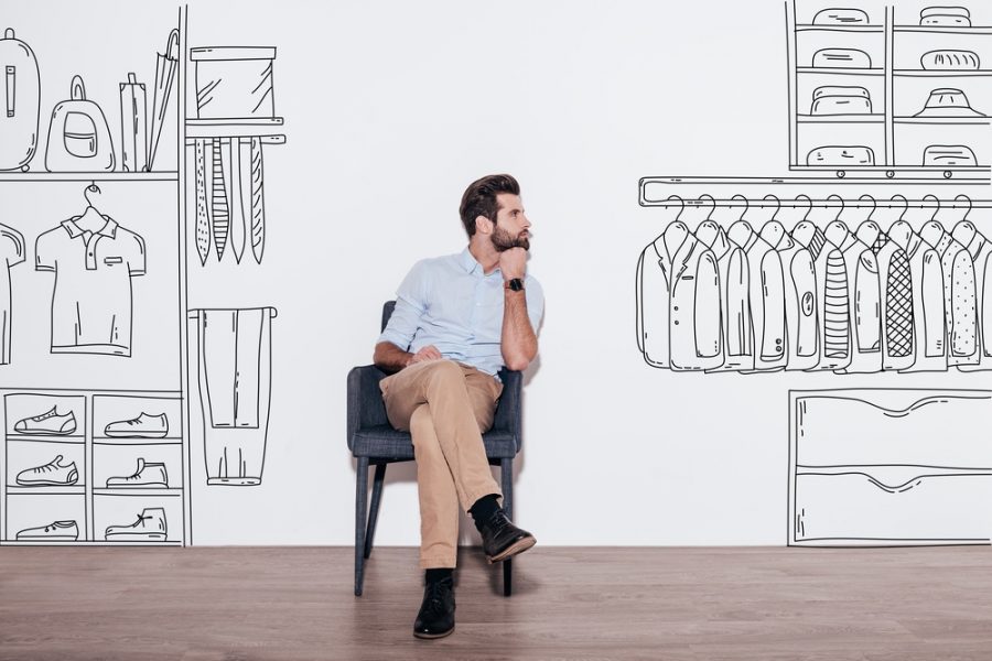 Man Thinking of Perfect Closet