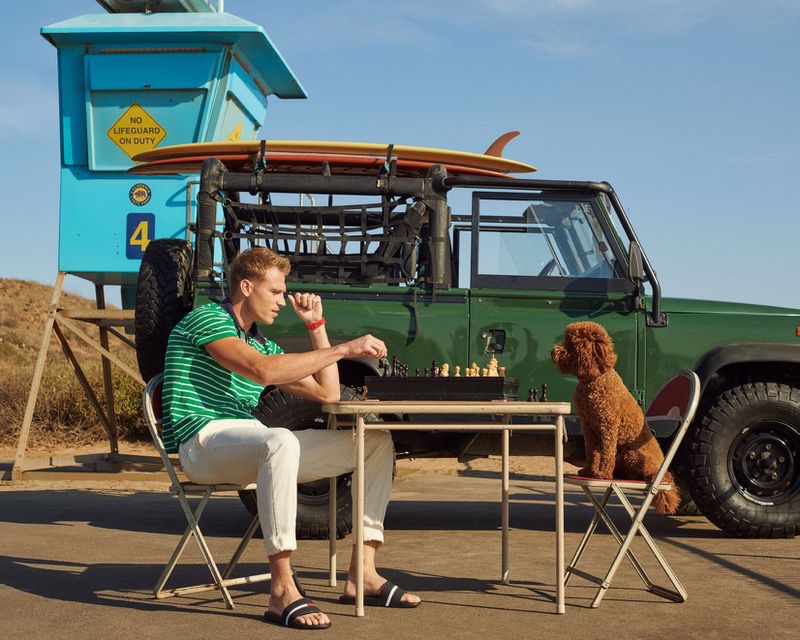 Clara Balzary photographs Matthew Noszka for Tommy Hilfiger's spring-summer 2021 men's campaign.