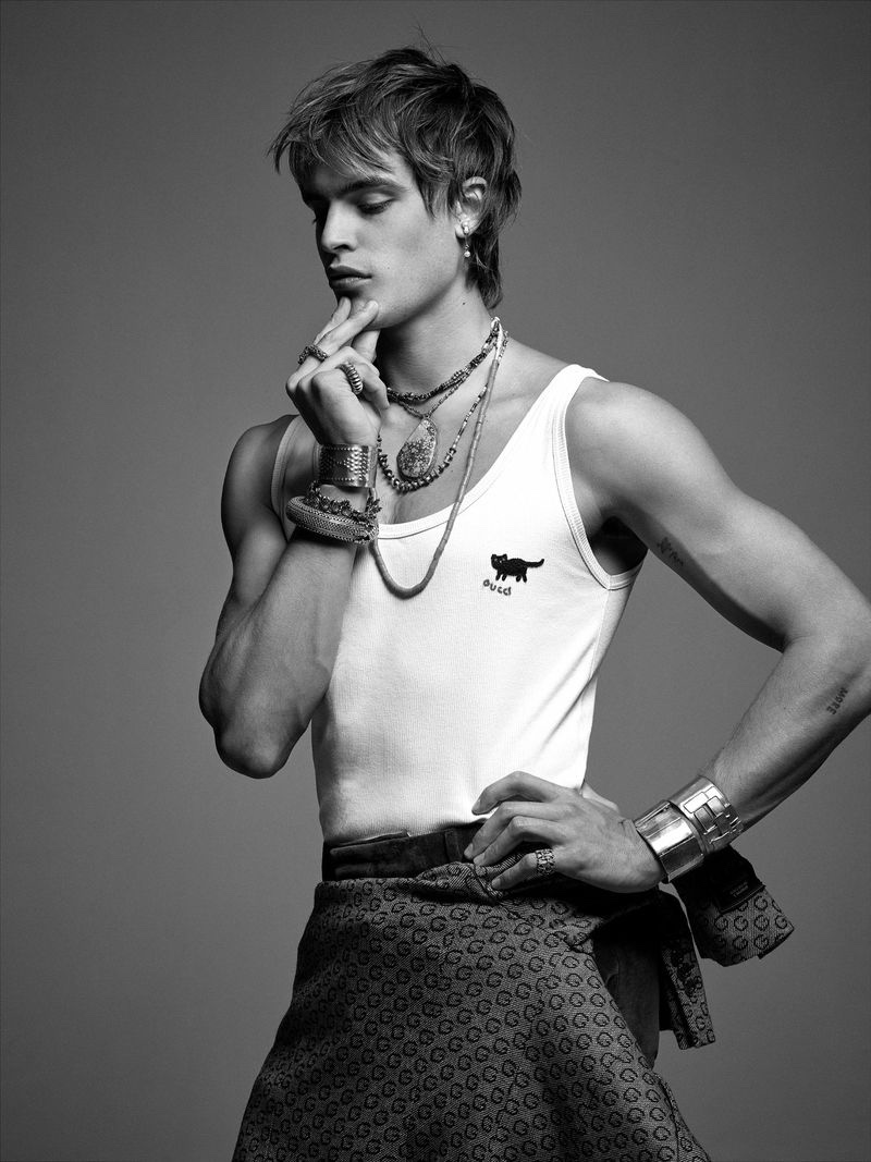 Parker van Noord. is a svelte vision as he graces the pages of VMAN with hi...