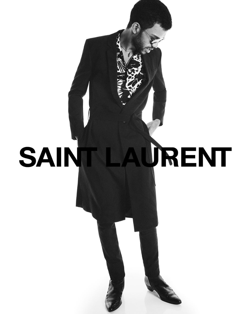Actor Justice Smith is a sleek vision for Saint Laurent's spring-summer 2021 men's campaign.
