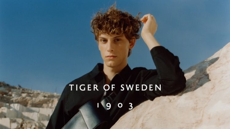 Serge Sergeev stars in Tiger of Sweden's spring-summer 2021 men's campaign.