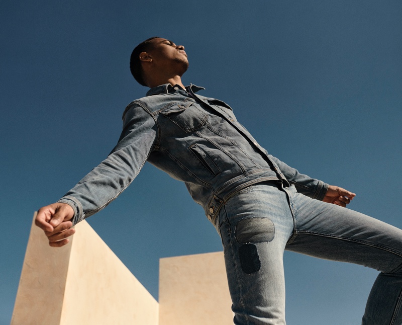 7 For All Mankind enlists Keith Powers as the star of its spring-summer 2021 men's campaign.