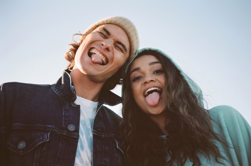 American Eagle enlists Chase Stokes and Madison Bailey as the stars of its spring 2021 denim campaign.