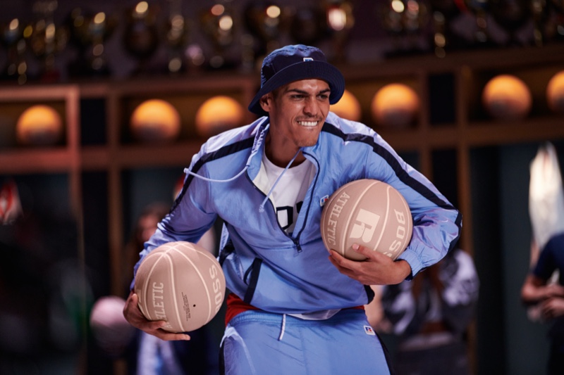 Geron McKinley rocks a look from the BOSS x Russell Athletic collection. » BOSS Gets Sporty with Russell Athletic Collection Geron McKinley rocks a look from the BOSS x Russell Athletic collection.