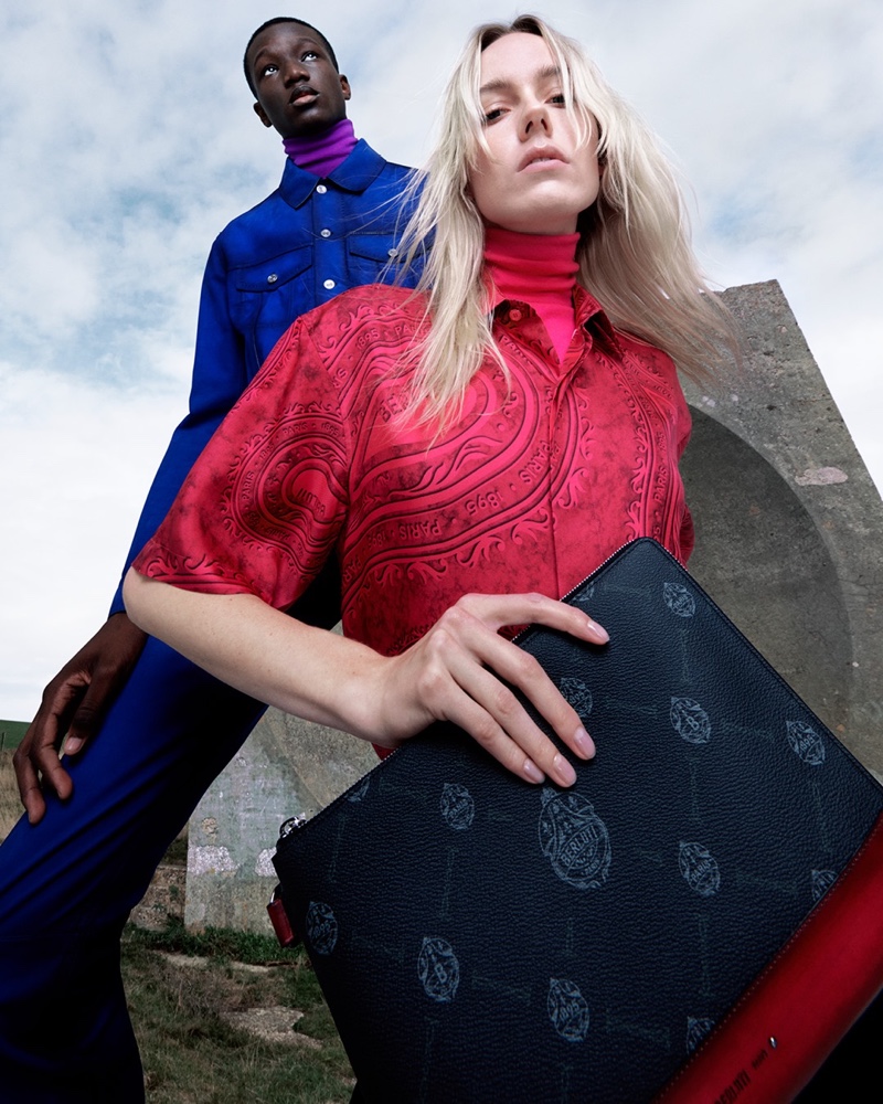 Making a case for rich colors, Mahamadou Diaoune and Kiki Willems front Berluti's spring-summer 2021 campaign.