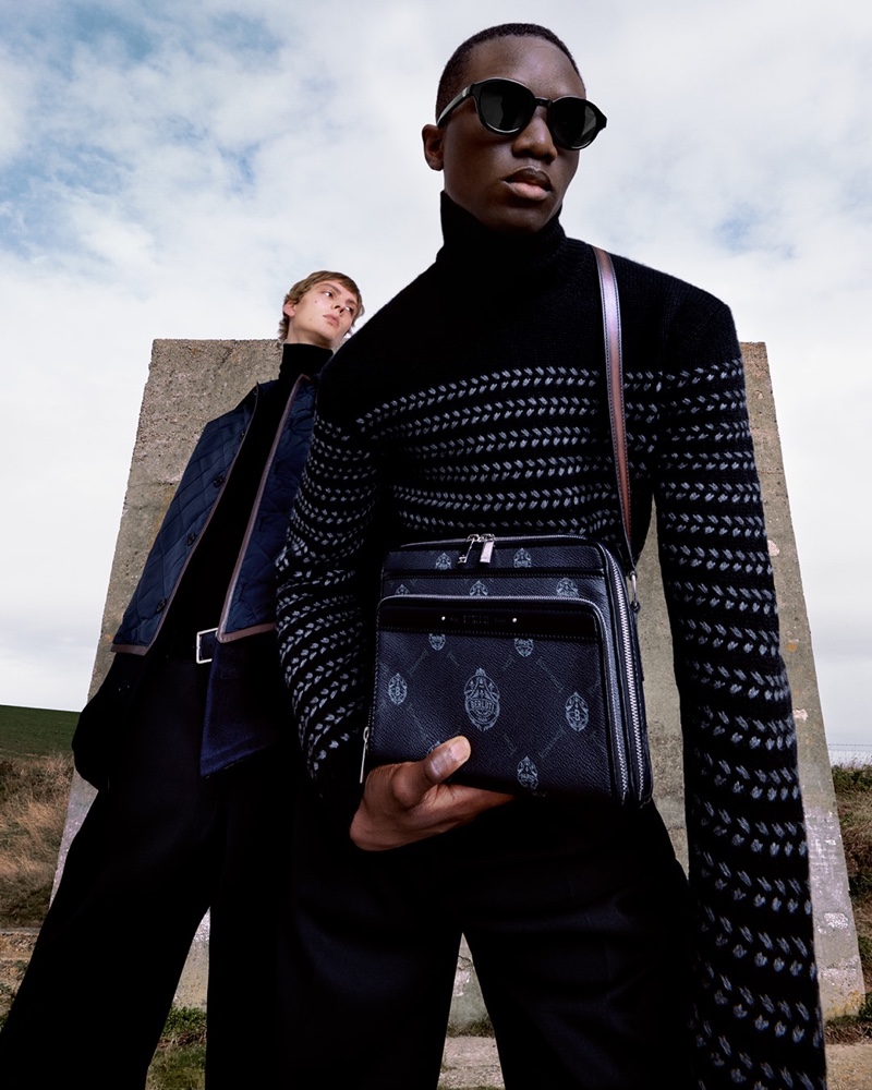 Julien Martinez Leclerc photographs Leon Dame and Mahamadou Diaoune for Berluti's spring-summer 2021 campaign.