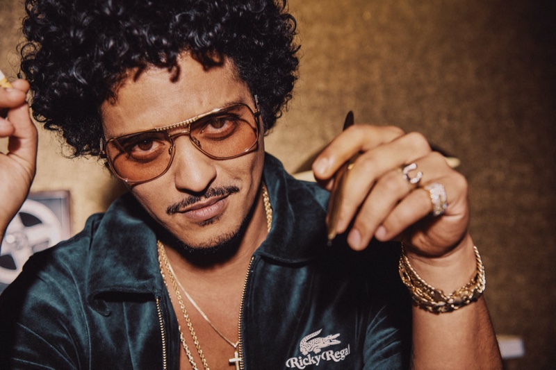 Singer Bruno Mars fronts the new campaign for his Lacoste Ricky Regal collection.