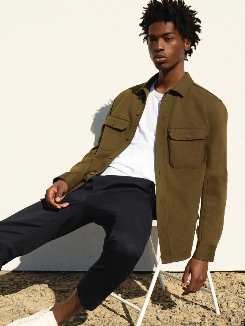 Tamel Lee appears in COS's spring-summer 2021 men's campaign.