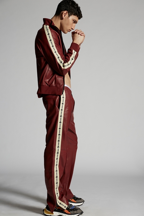 brick red pants