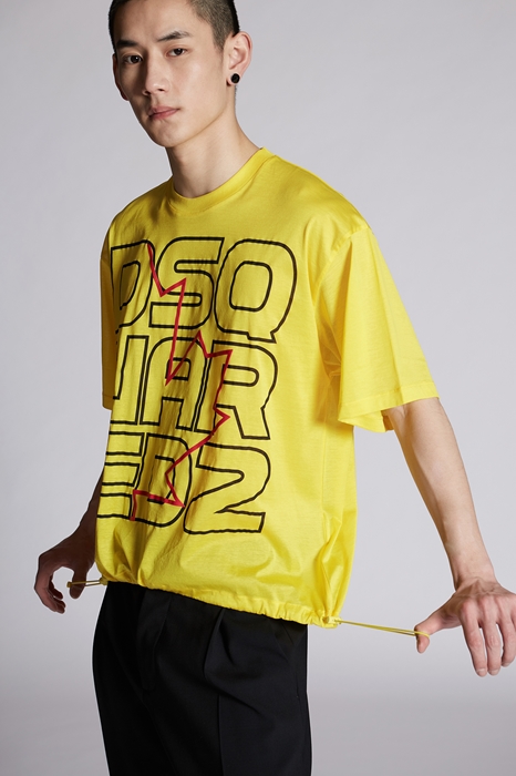 DSQUARED2 Men Short sleeve t-shirt Yellow Size M 100% Cotton | The ...
