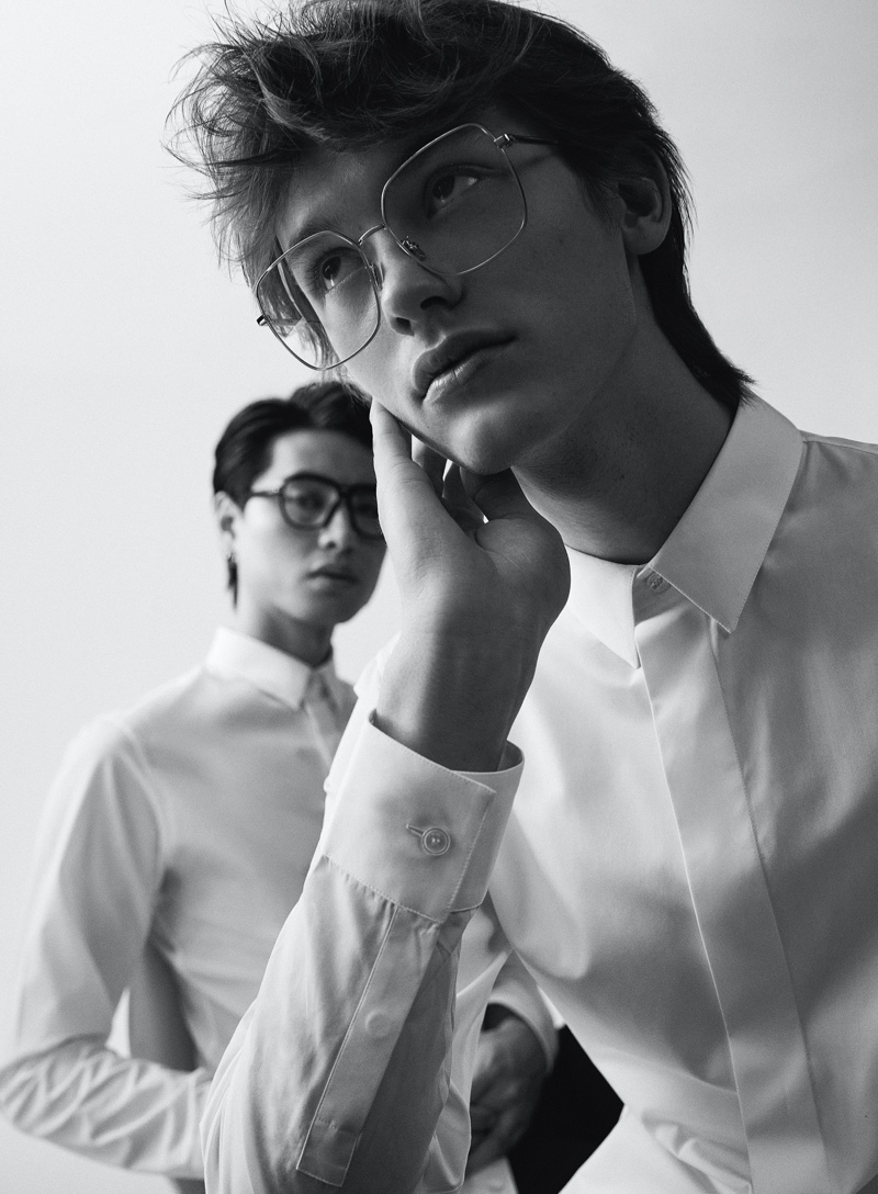 Jana Gerbeding photographs Son Pham and Daniel O. in Dior eyewear for Mytheresa.