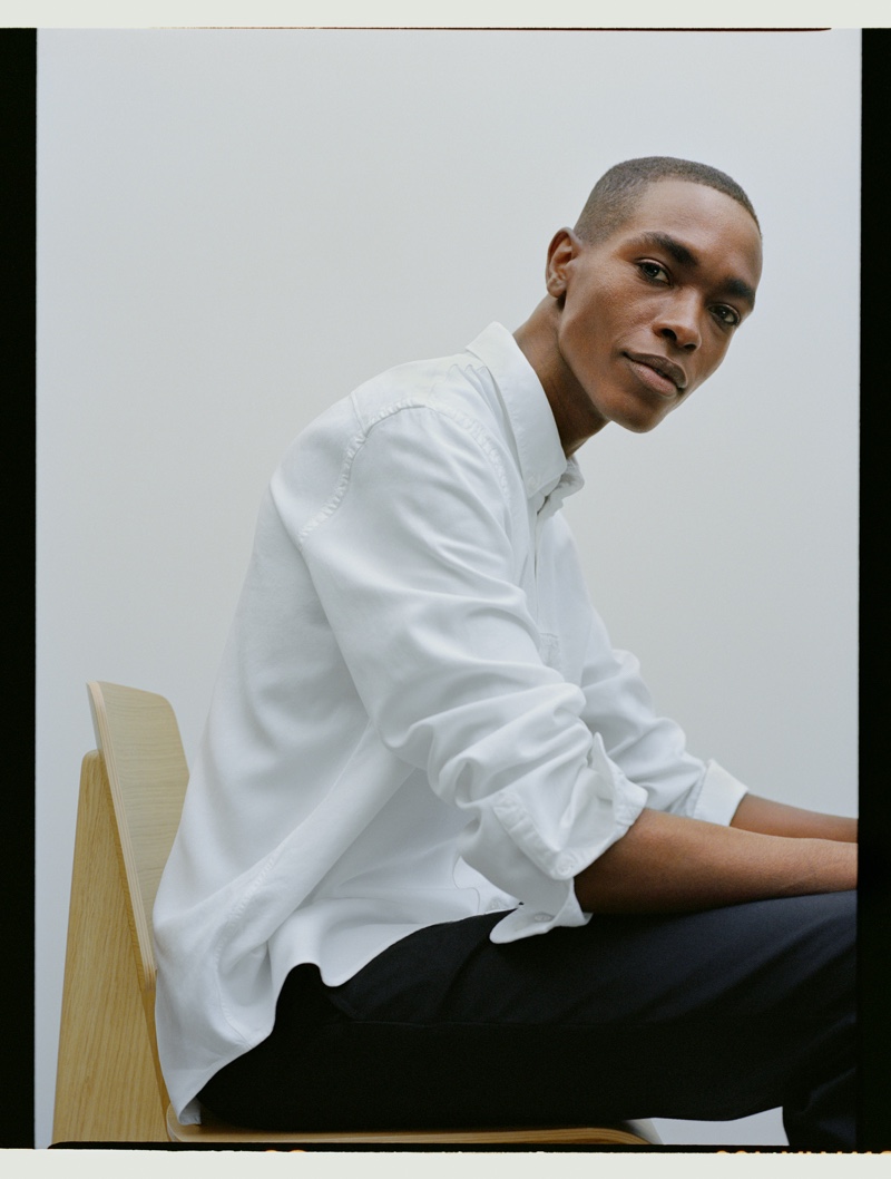 Filippa K enlists model Sharif Idris to sport pieces from its new Core collection.