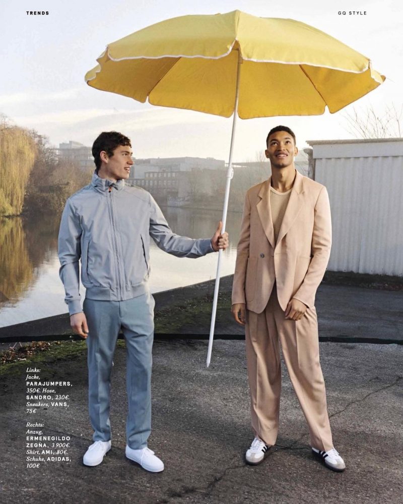 Valentin & Raphael Don Spring Trends for GQ Style Germany Valentin & Raphael Don Spring Trends for GQ Style Germany
