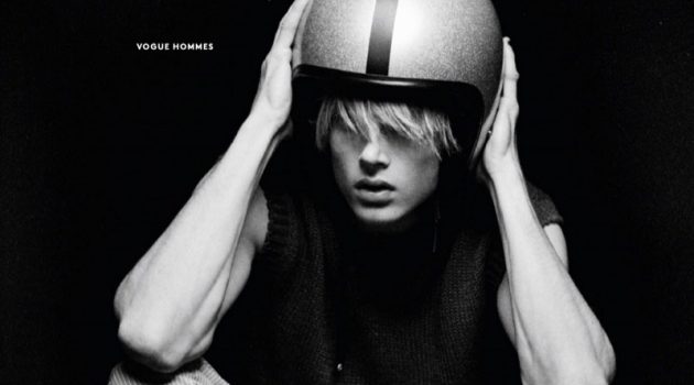 Teen Spirit: Hugh Secures His Helmet for Vogue Hommes Teen Spirit: Hugh Secures His Helmet for Vogue Hommes