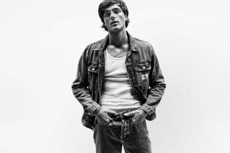 Euphoria star Jacob Elordi rocks denim for the spring-summer 2021 Calvin Klein Blank Canvas campaign.