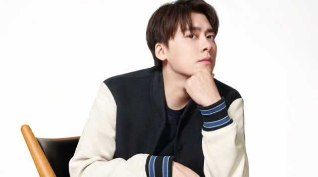 Li Yifeng Returns for BOSS Spring Campaign Rocking a varsity jacket, Li Yifeng fronts BOSS's spring-summer 2021 men's campaign.
