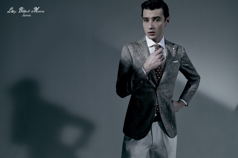 Adrien Sahores fronts Luigi Bianchi Mantova's spring-summer 2021 campaign. » Adrien Reunites with Luigi Bianchi Mantova for Sartorial Spring Campaign Adrien Sahores fronts Luigi Bianchi Mantova's spring-summer 2021 campaign.