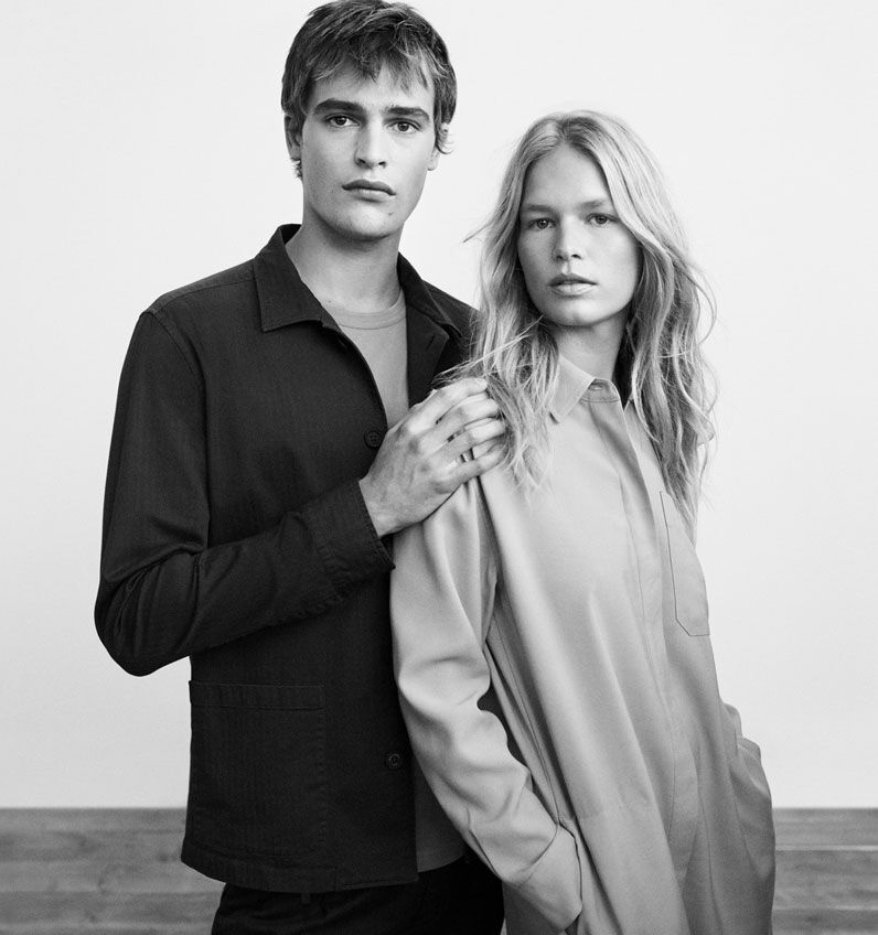 Models Parker van Noord and Anna Ewers come together for Marc O'Polo's spring-summer 2021 campaign.