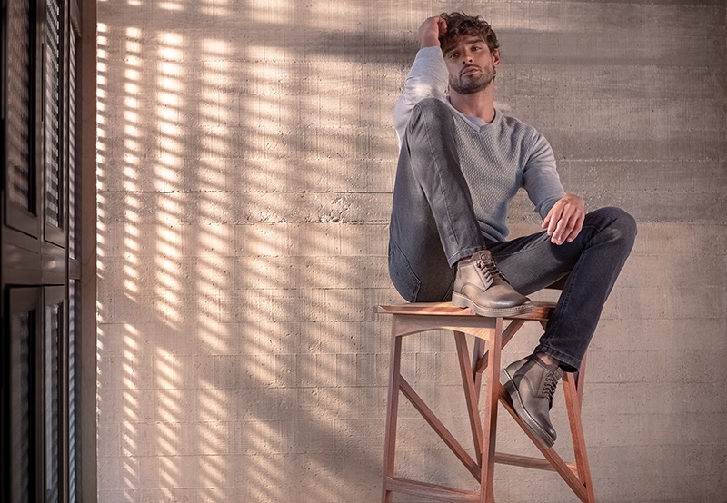 Brazilian model Marlon Teixeira appears in Democrata's winter 2021 campaign.