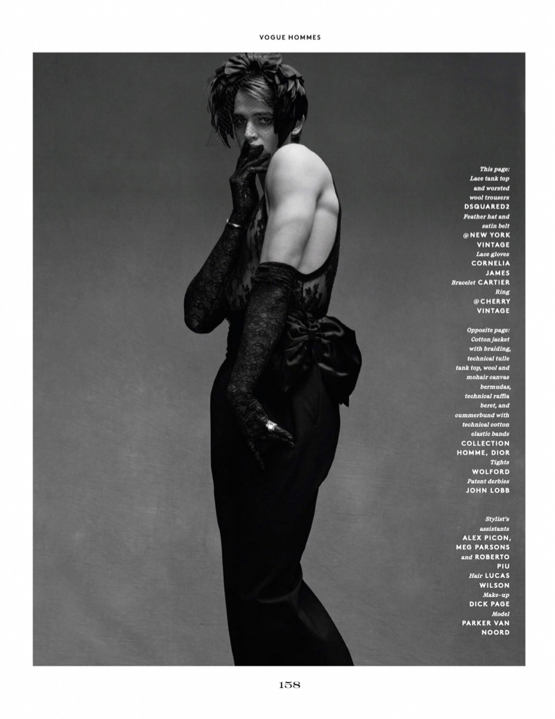 Freedom: Parker van Noord Sports Flamboyant Style for Vogue Hommes