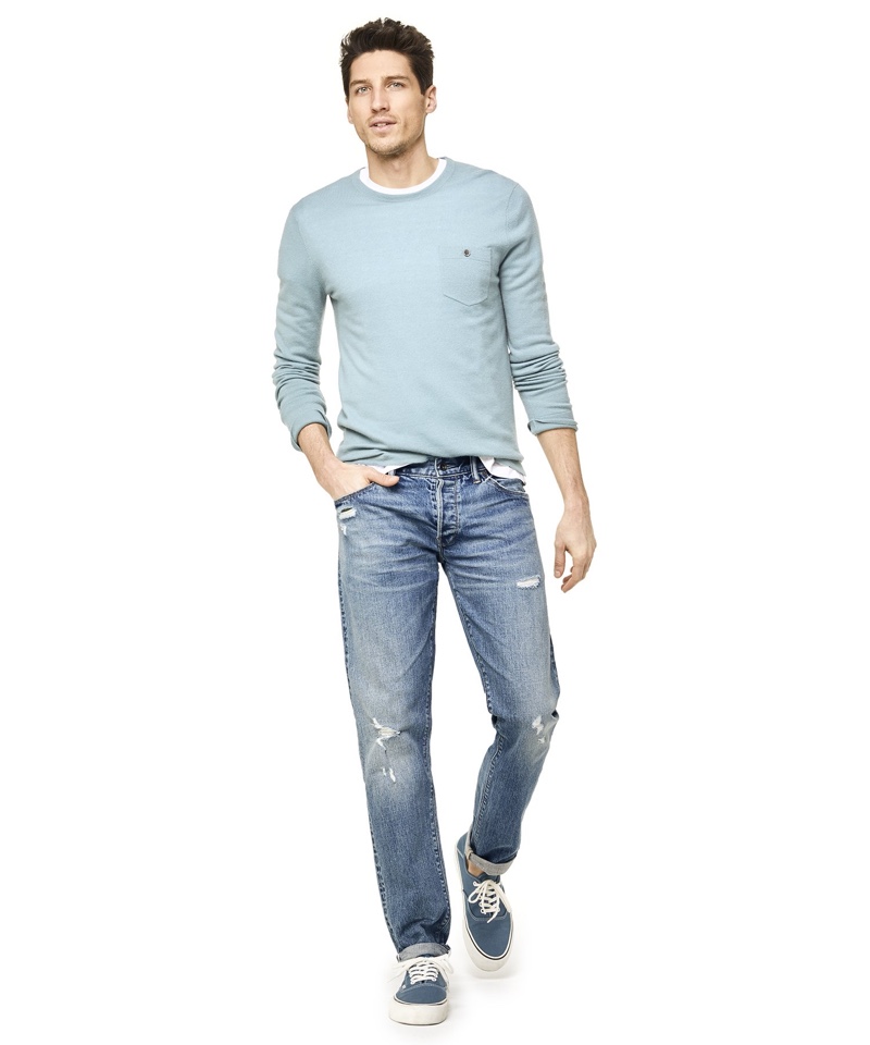 Todd Snyder Slim Fit Japanese Stretch Selvedge Jeans Destroyed Wash Todd Snyder Slim Fit Japanese Stretch Selvedge Jeans Destroyed Wash