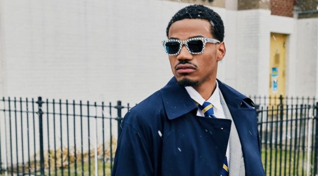 Skater Tyshawn Jones Makes a Statement with Warby Parker Collaboration Sporting a dapper look, Tyshawn Jones wears his Harris checkered bone and whirlpool sunglasses, made in collaboration with Warby Parker.