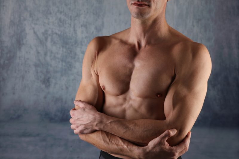 Waxed Shirtless Man