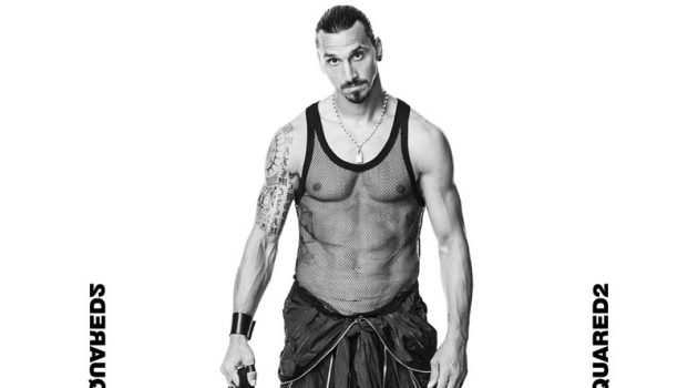 Rocking a mesh tank, Zlatan Ibrahimović connects with Dsquared2 for the brand's spring-summer 2021 men's campaign.