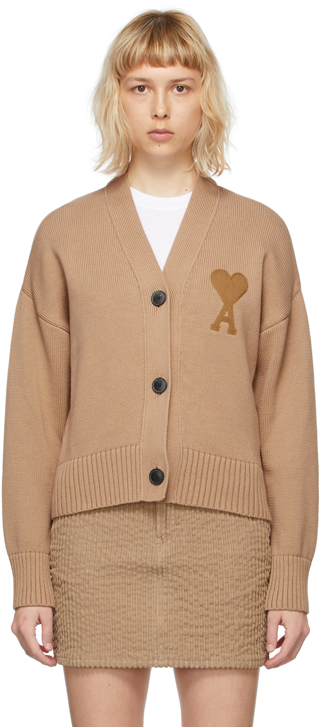 ami de coeur intarsia oversize cardigan