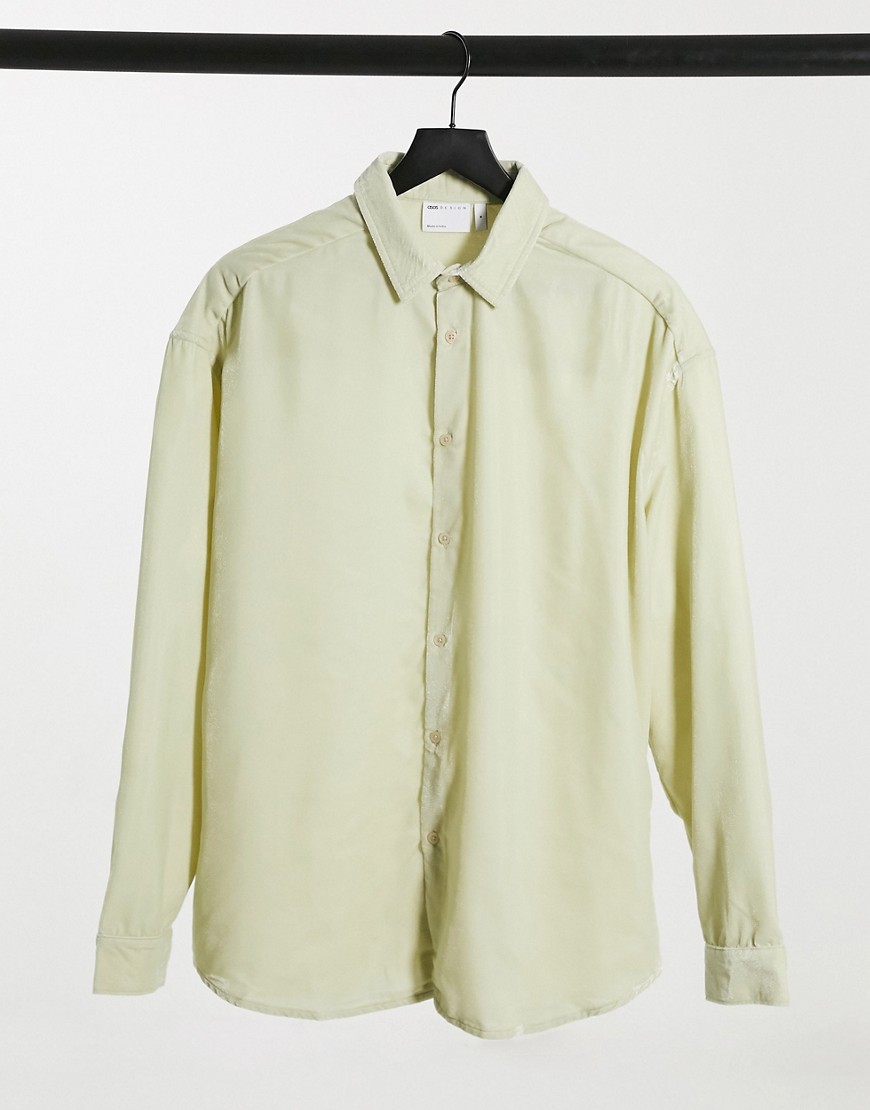 oversized velvet shirt