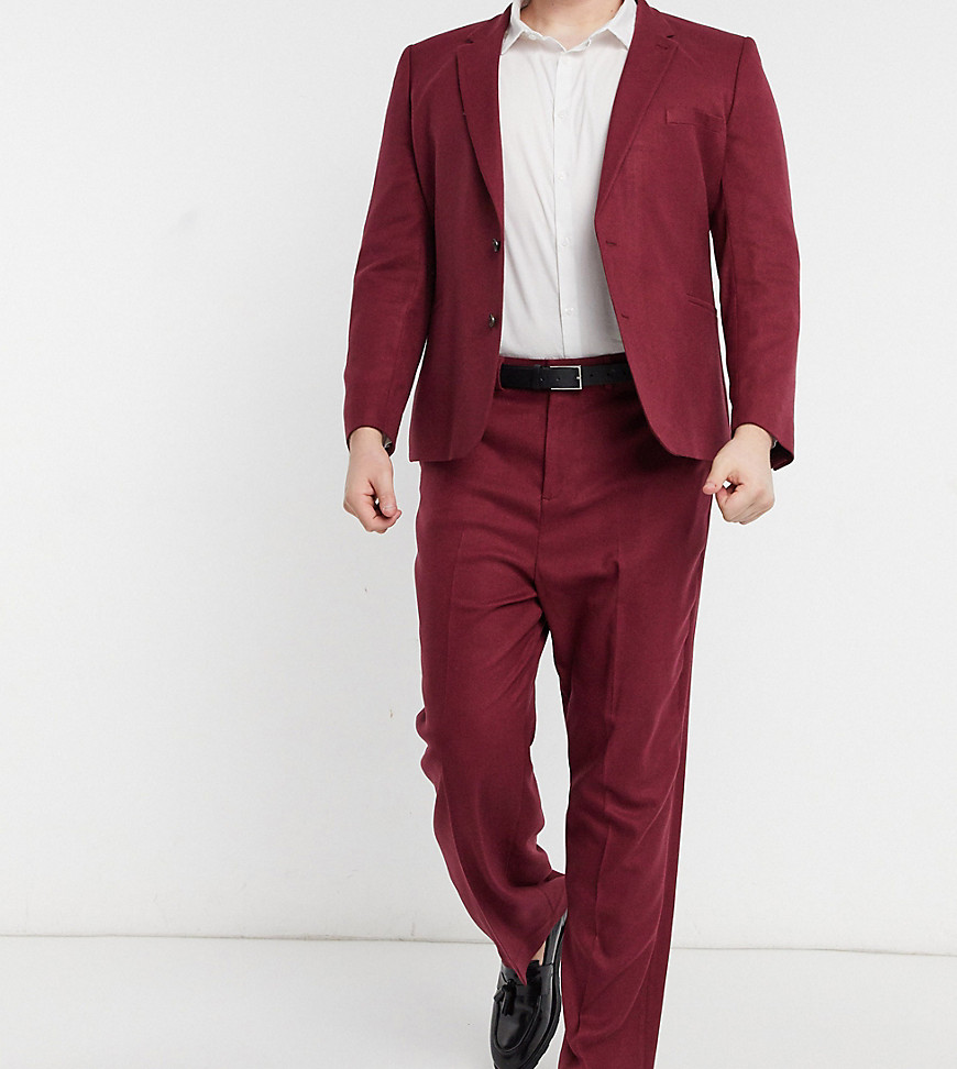 plus size red wide leg pants