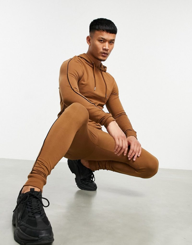 plain brown tracksuit