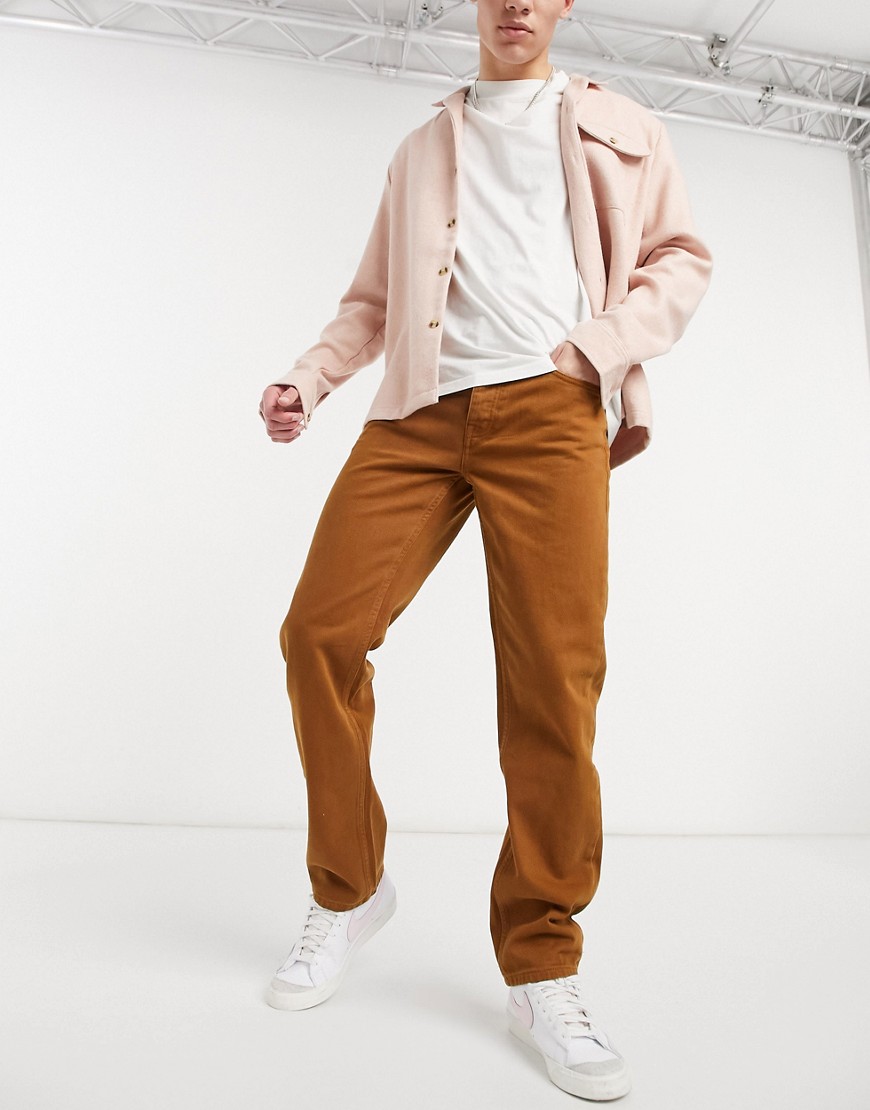 ASOS DESIGN original fit jeans in mustardYellow The Fashionisto