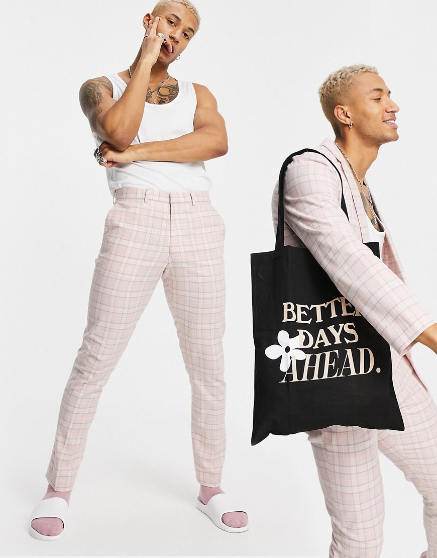 pink tartan pants