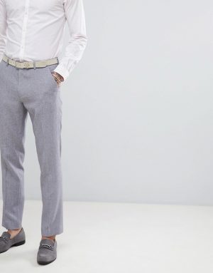 ASOS DESIGN wedding slim suit pants in mid gray cross hatch ASOS DESIGN wedding slim suit pants in mid gray cross hatch