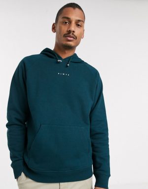 ASOS WHITE oversized hoodie with chest print in rich blue-Blues ASOS WHITE oversized hoodie with chest print in rich blue-Blues