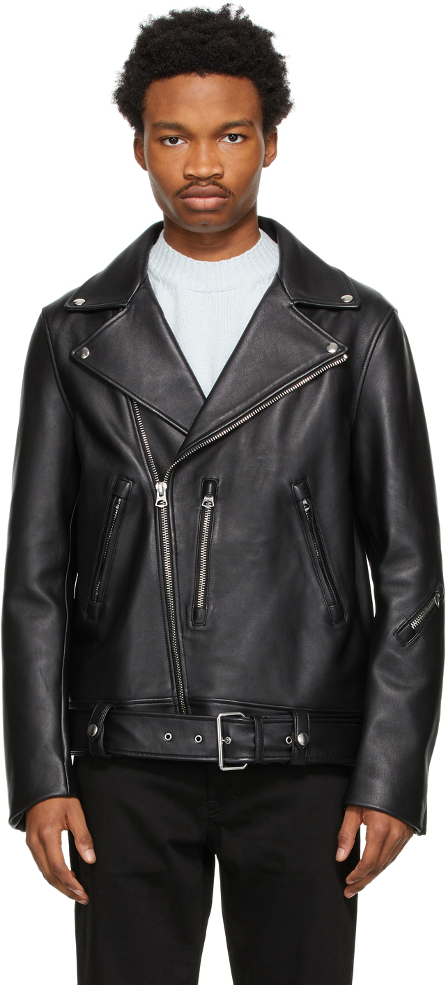 Acne Studios Black Leather Biker Jacket | The Fashionisto