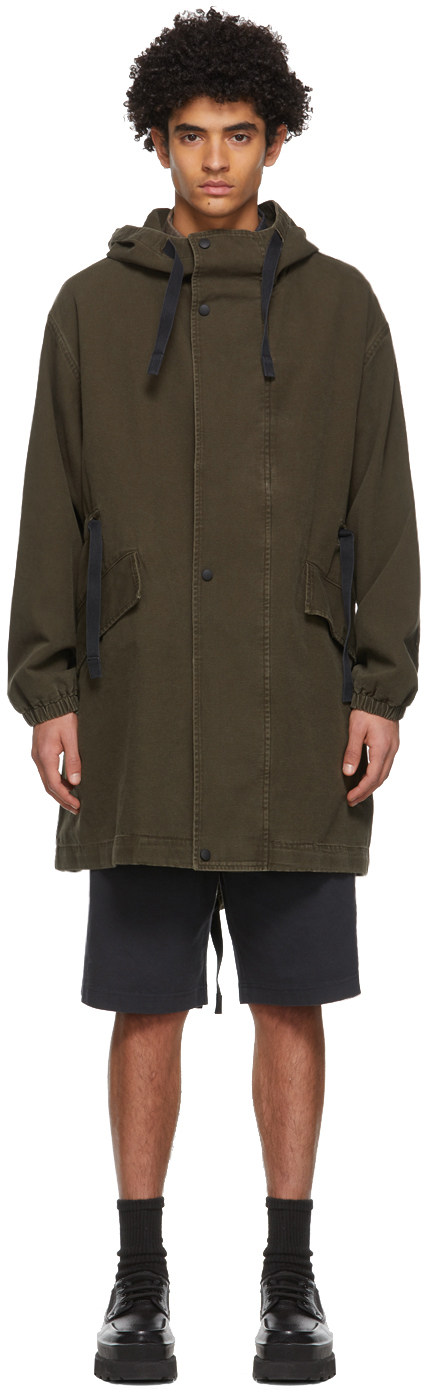 【Acne Studios】Fishtail Parka Acne Studios Khaki Canvas Fishtail Parka Coat Acne Studios
