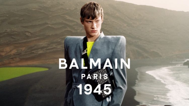 Braien Vaiksaar stars in Balmain's spring-summer 2021 men's campaign.