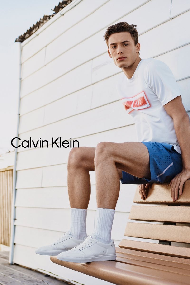Embracing an active spirit, João Knorr stars in Calvin Klein Performance's spring 2021 campaign.