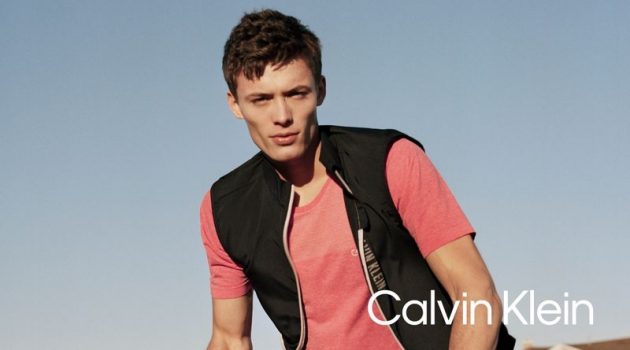 João Knorr Goes Sporty for Calvin Klein Performance Spring Campaign Riding a bike, João Knorr stars in Calvin Klein Performance's spring 2021 campaign.