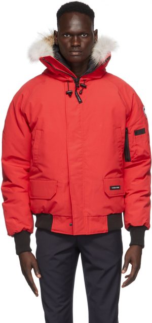 Canada Goose Red Down Chilliwack Bomber Jacket Canada Goose Red Down Chilliwack Bomber Jacket