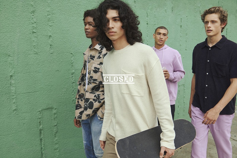 Caleb Elijah, Ernesto Cervantes, Tristan Stovall, and Elijah Claxton showcase summer style from Closed.