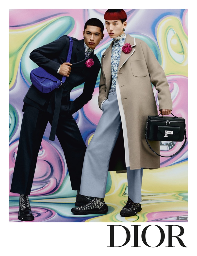 Issa Naciri and Woosang Kim star in Dior Men's pre-fall 2021 campaign.